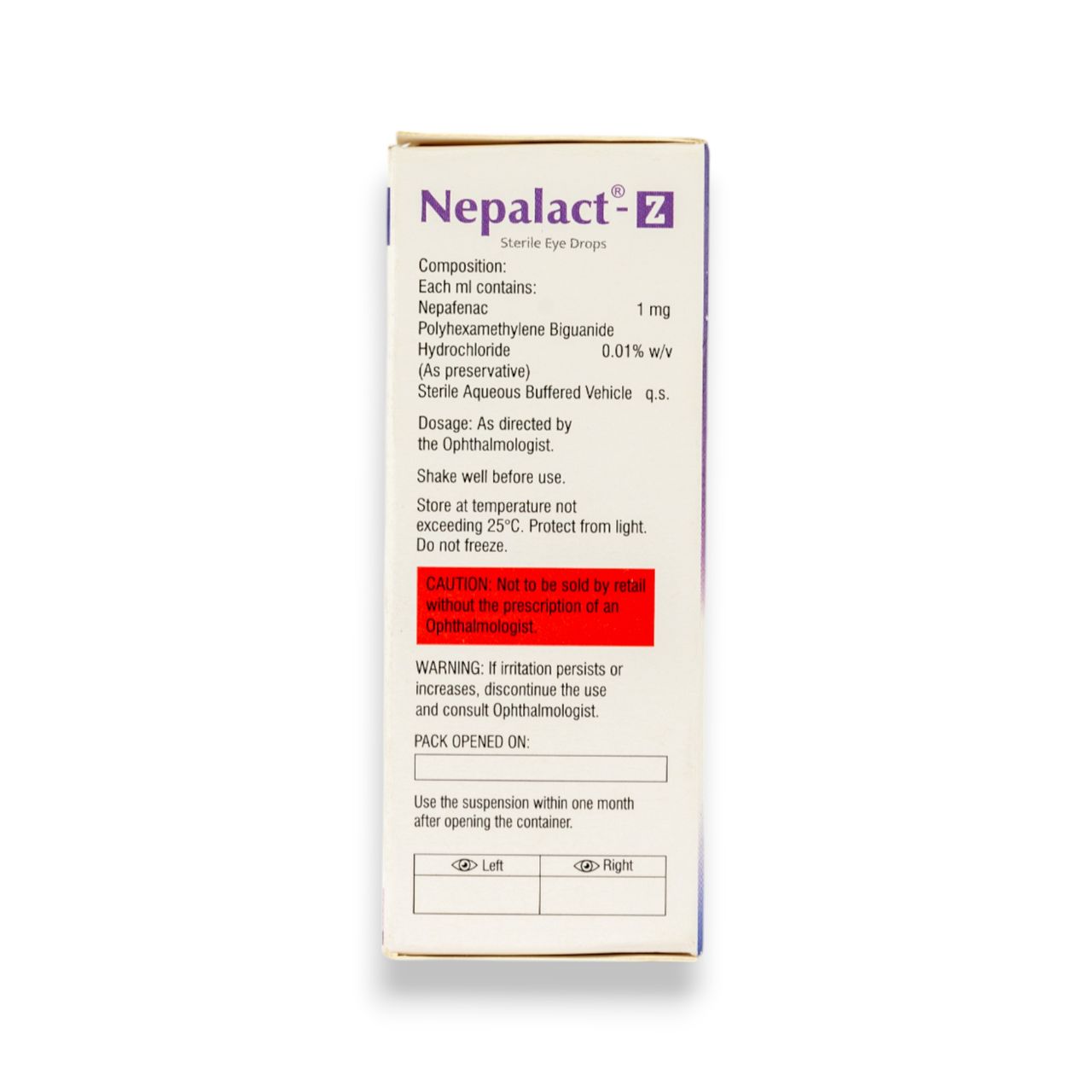 Nepalact Z Sterile Eye Drops