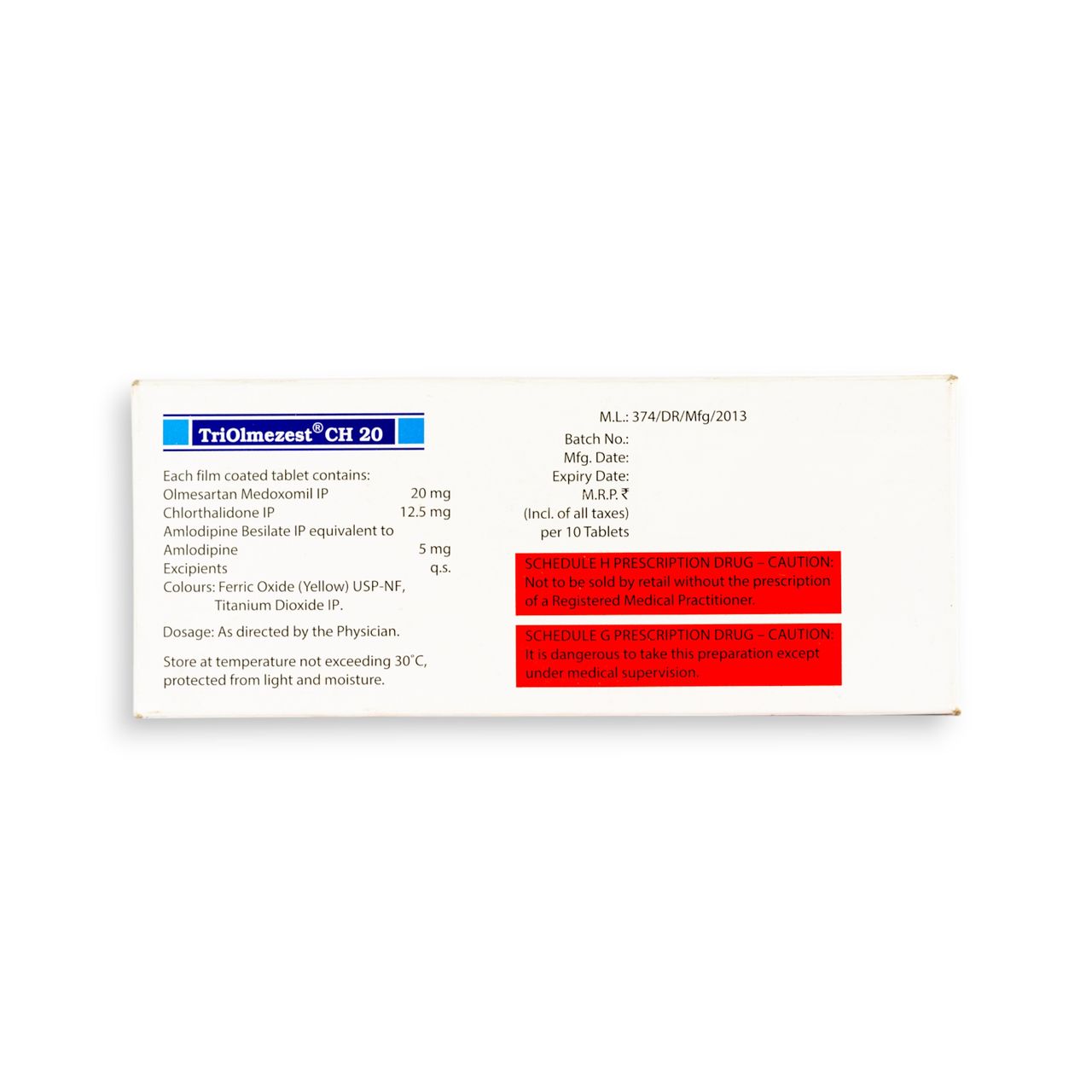 Triolmezest CH 20 Tablets