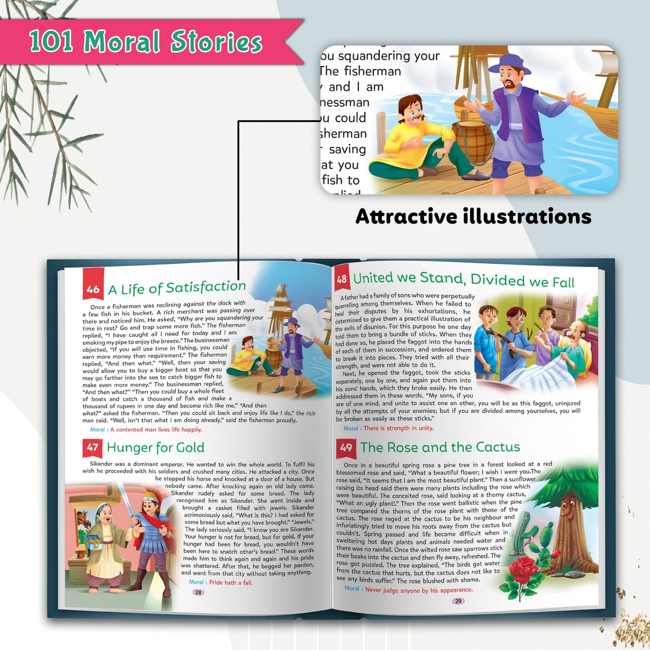 101 Moral Stories | Ages 3-12 | Hardbound - Early Reader Storybook | Bedtime Stories for Children