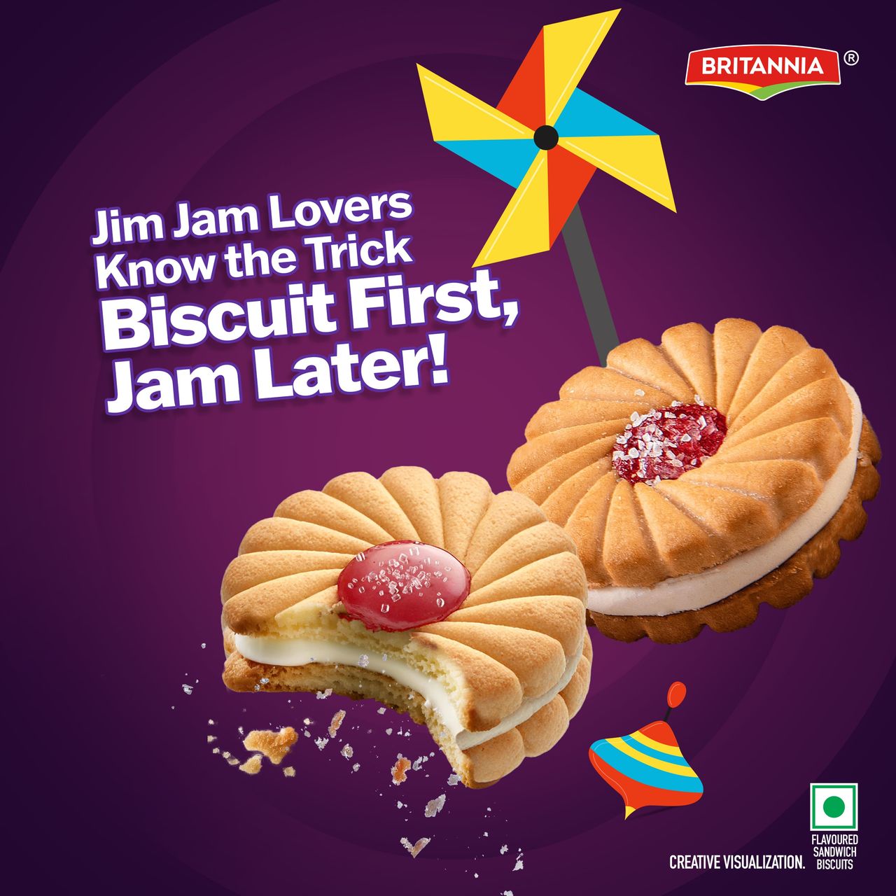 Britannia Treat Jimjam Cream Biscuits