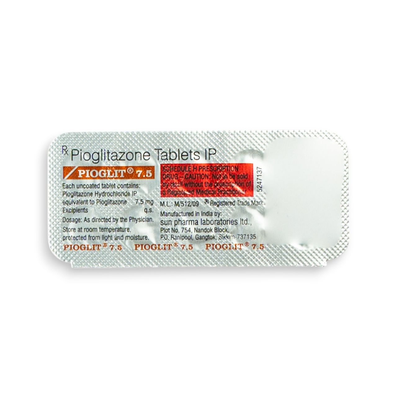 Pioglit 7.5 Tablets