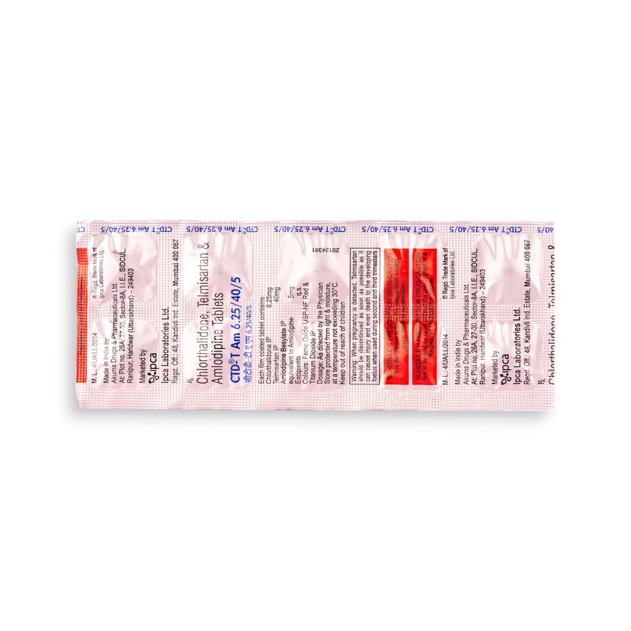 CTD-T AM 6.25/40/5 Tablets