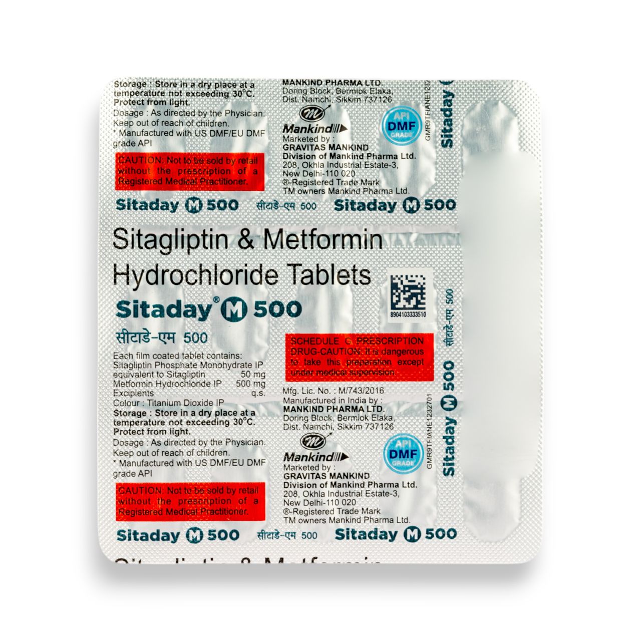 Sitaday M 500 Tablet