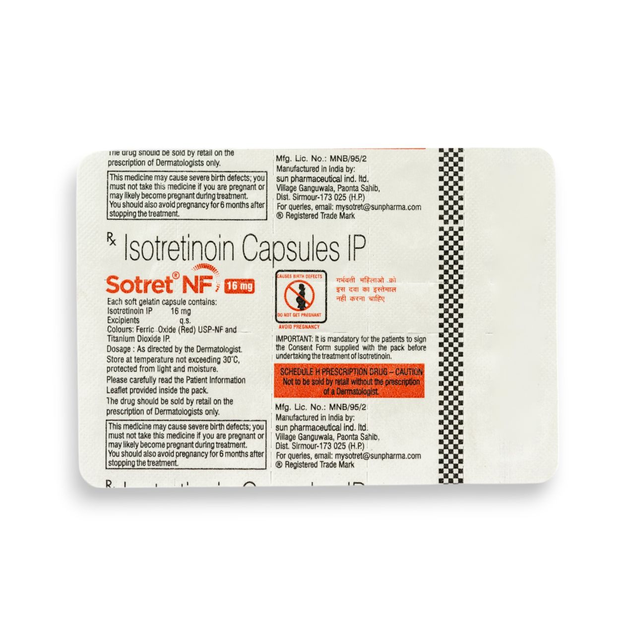 Sotret NF 16mg Capsules