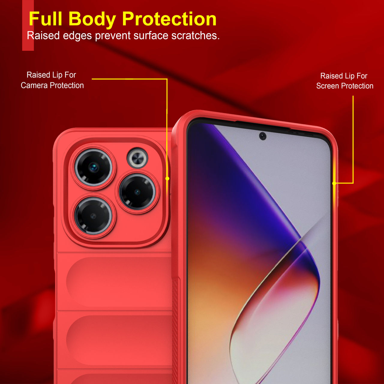 Zapcase Back Cover for Infinix Note 40X 5G | Magic-Red