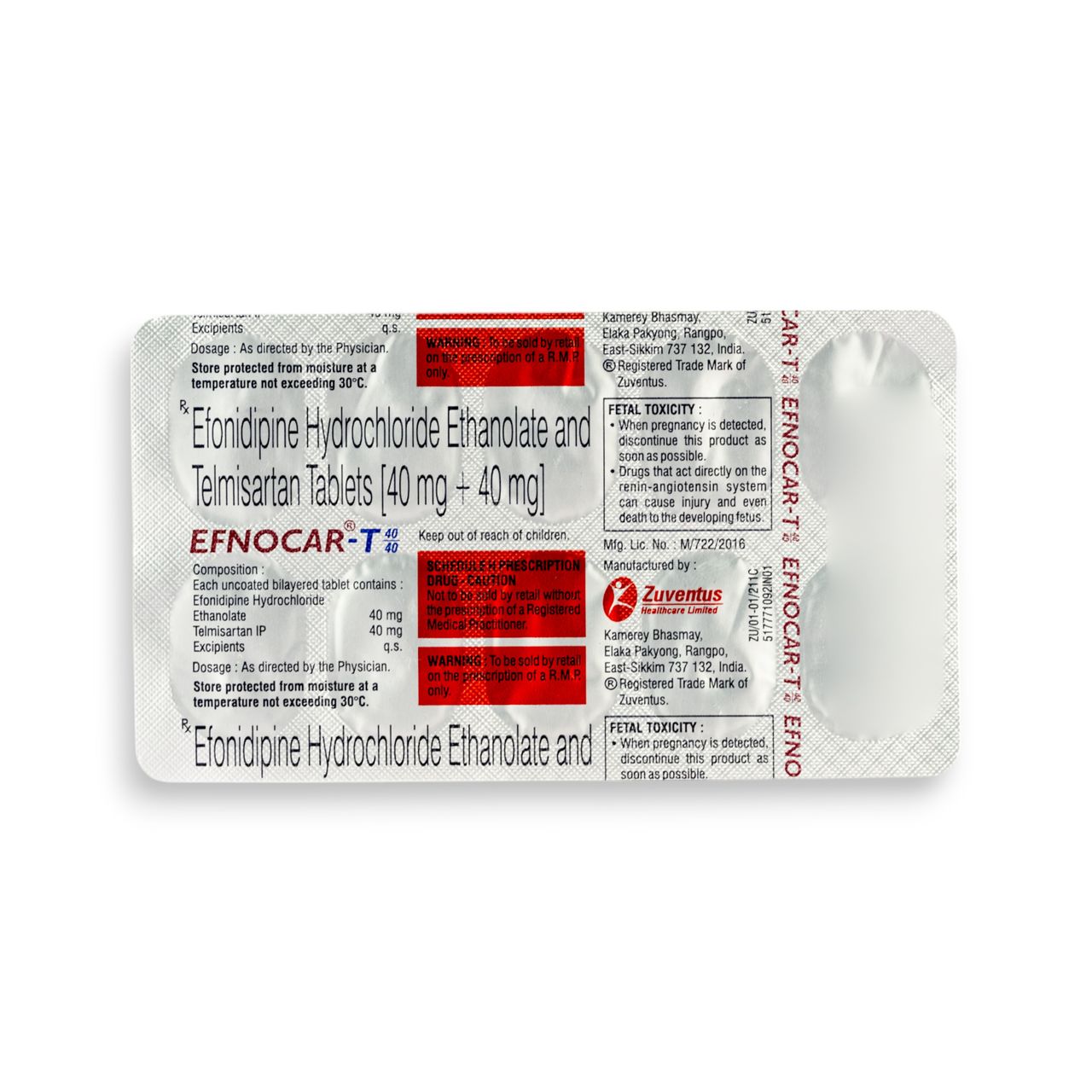 Efnocar-T 40/40 Tablets