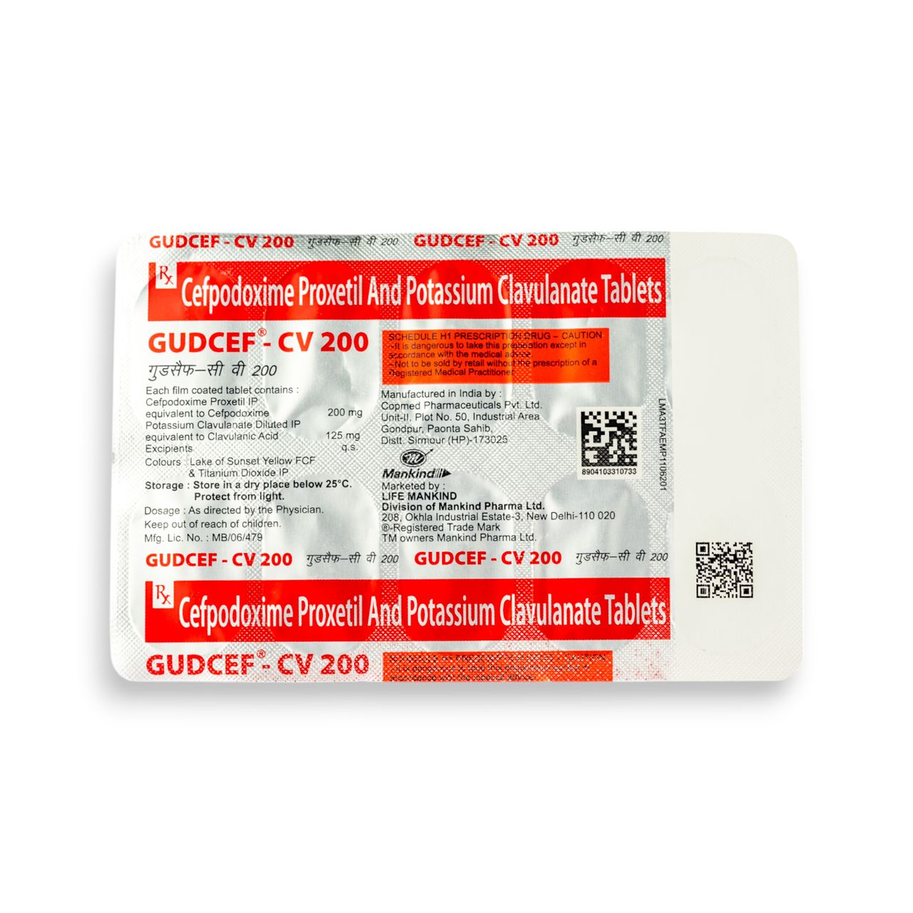 Gudcef CV 200 Tablet