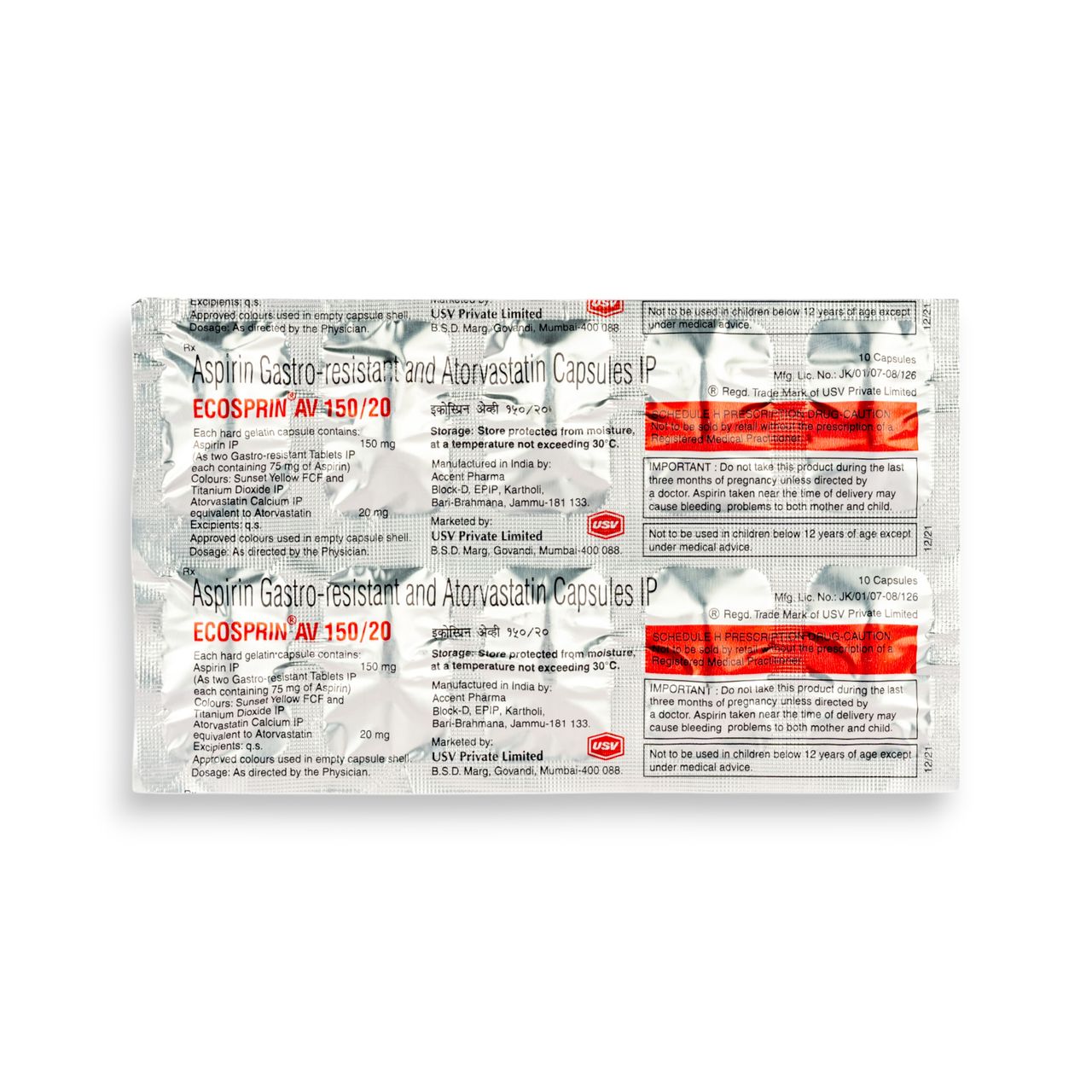 Ecosprin AV 150/20 Capsules
