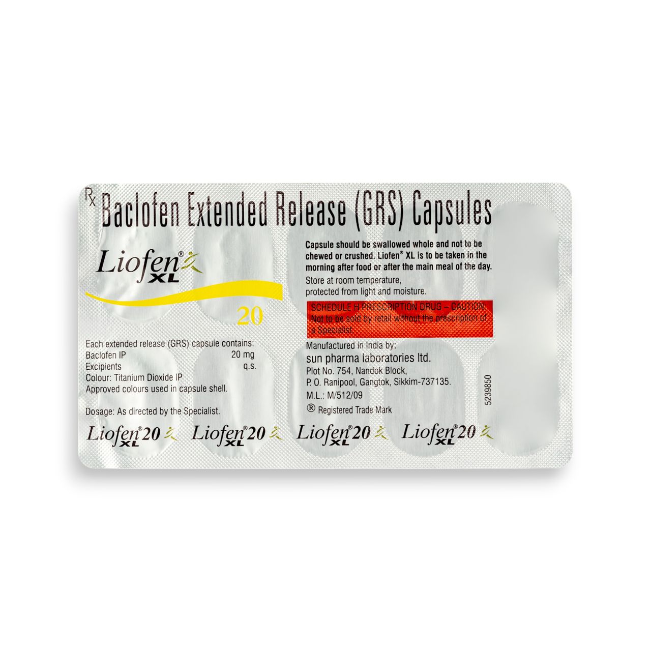 Liofen XL 20 Capsules