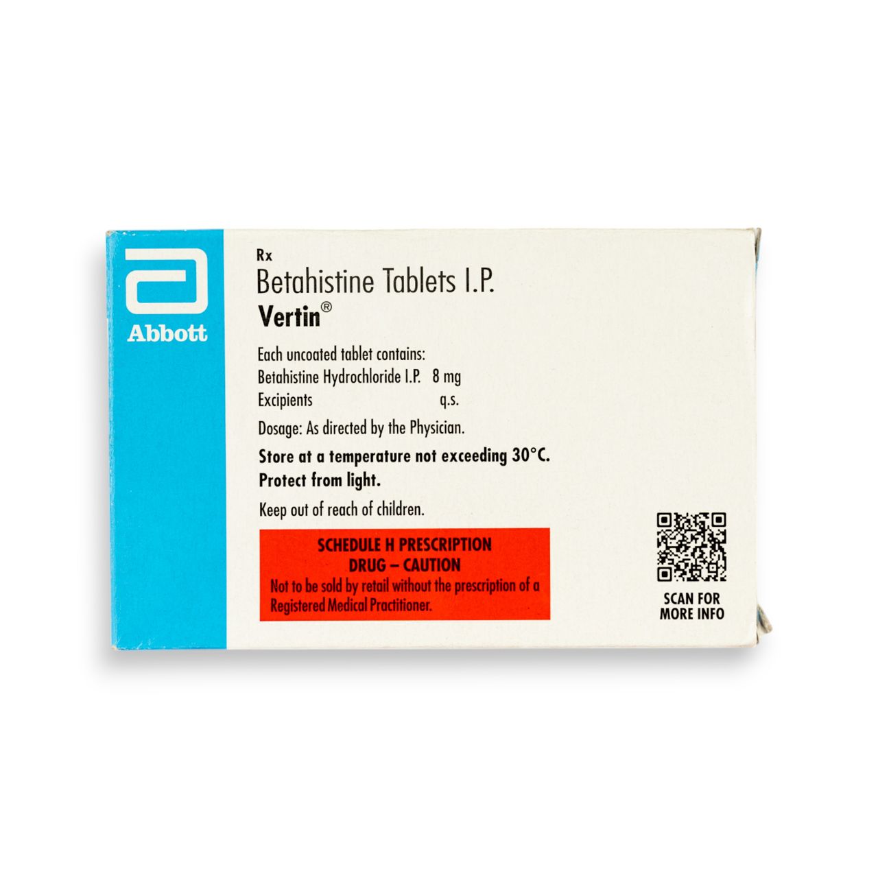 Vertin 8mg Tablets