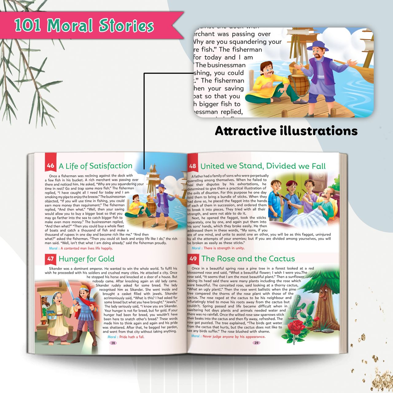 101 Moral Stories | Ages 3-12 | Paperback - Early Reader Storybook | Educational Story for Kids