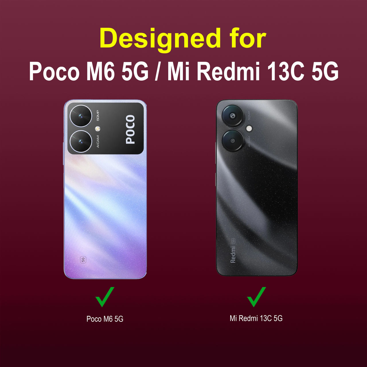 Zapcase Back Cover for Poco M6 5G | Magic-Plum