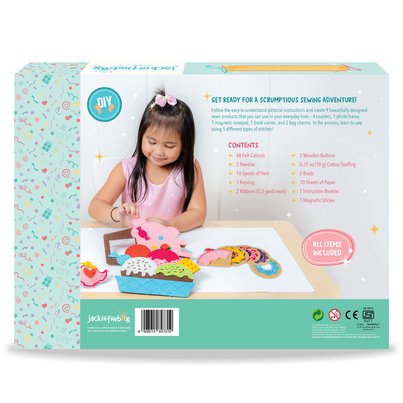 Jackinthebox Learn To Sew - Dessert - Sewing Kit