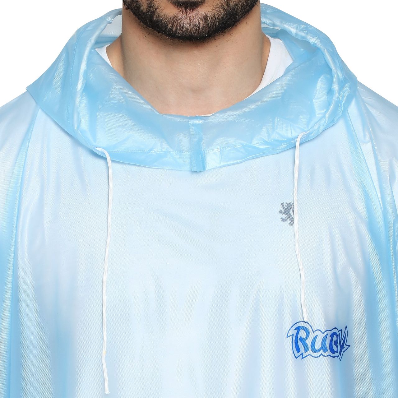 Fendo Ruby Poncho Unisex Waterproof Pvc Unisex Transparent Overcoat | Freesize Raincoat | Blue
