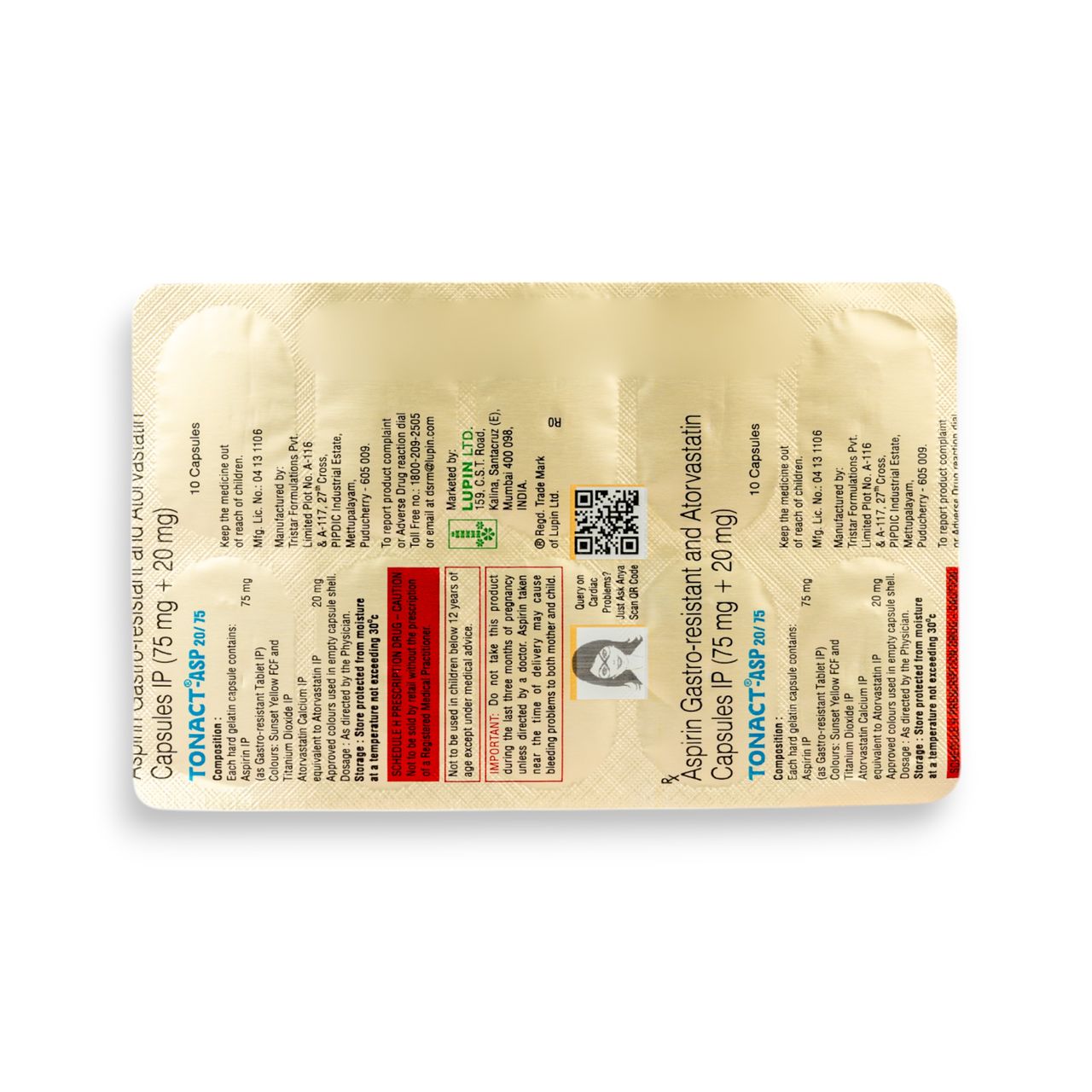 Tonact-Asp 20/75 Capsules