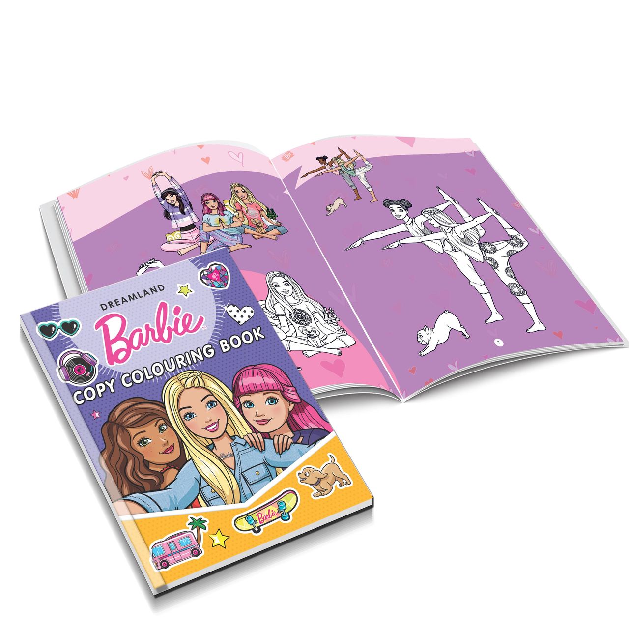 Dreamland Barbie Copy Colouring Books Pack of 6 | Gift for kid | Gift Pack | Barbie Book, 144 Pages
