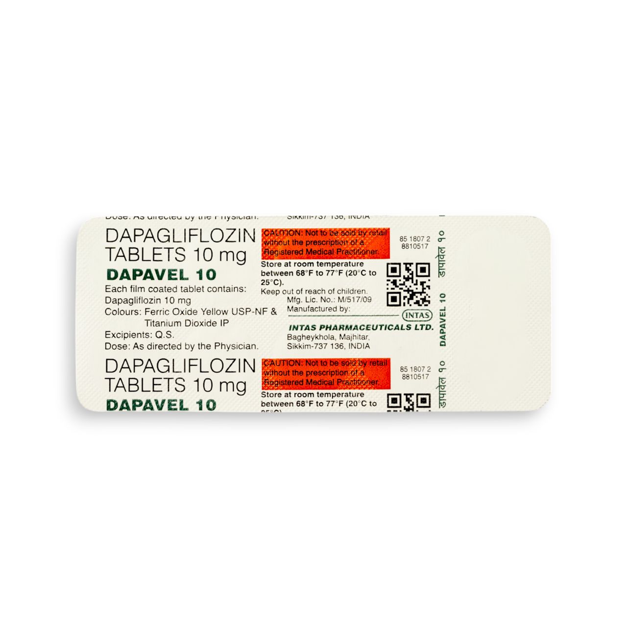 Dapavel 10 Tablets