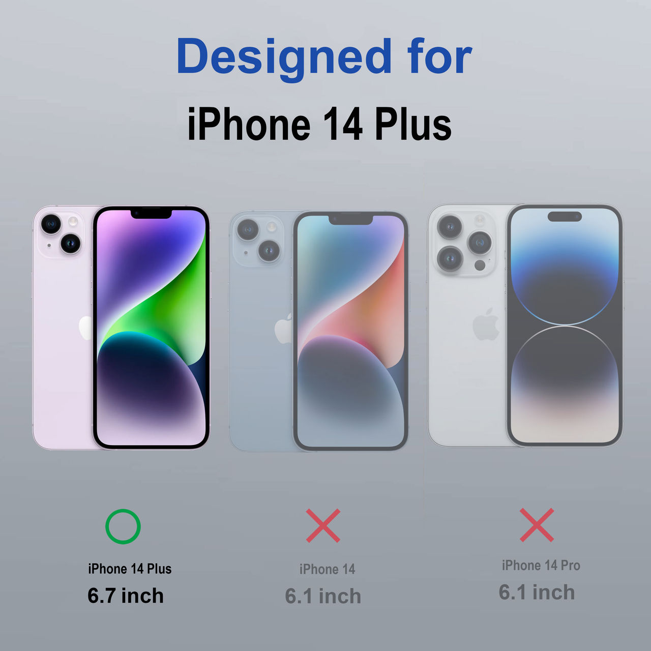 Zapcase Back Cover For Apple iPhone 14 Plus (MagSafe-Sierrablue)