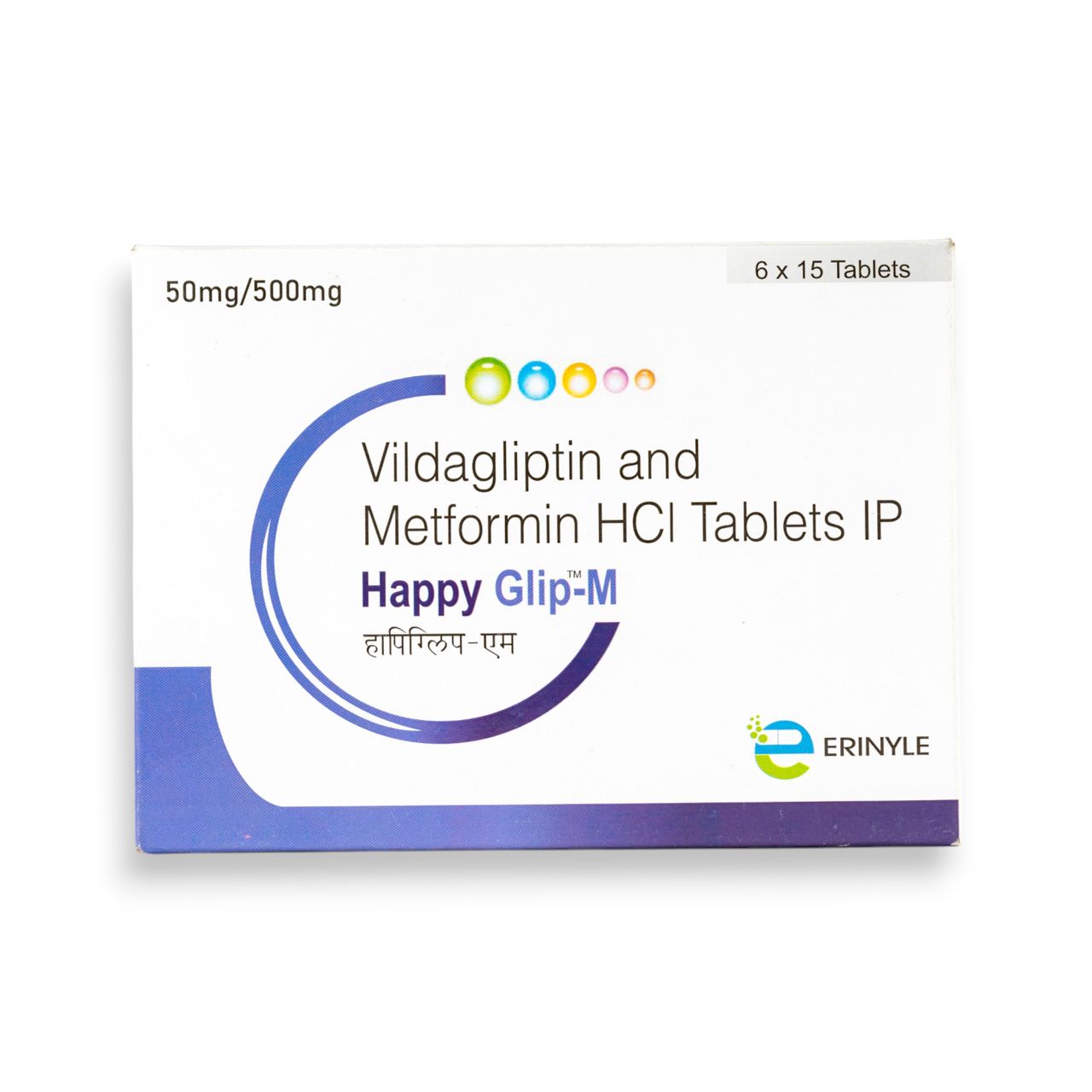 Happy Glip-M 50/500mg Tablets