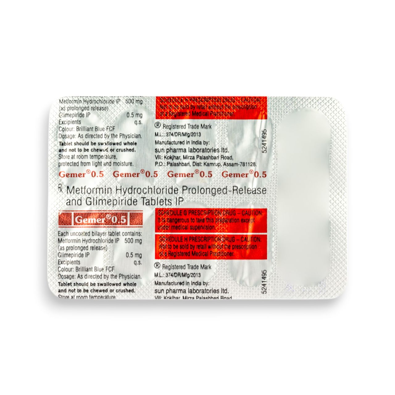 Gemer 0.5 Tablets PR