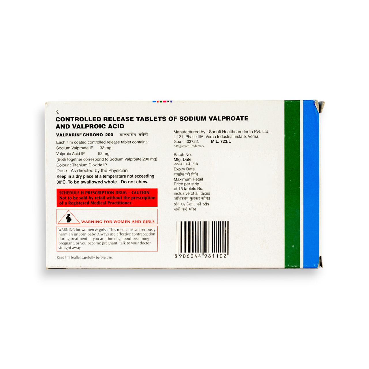 Valparin Chrono 200 Tablet Cr