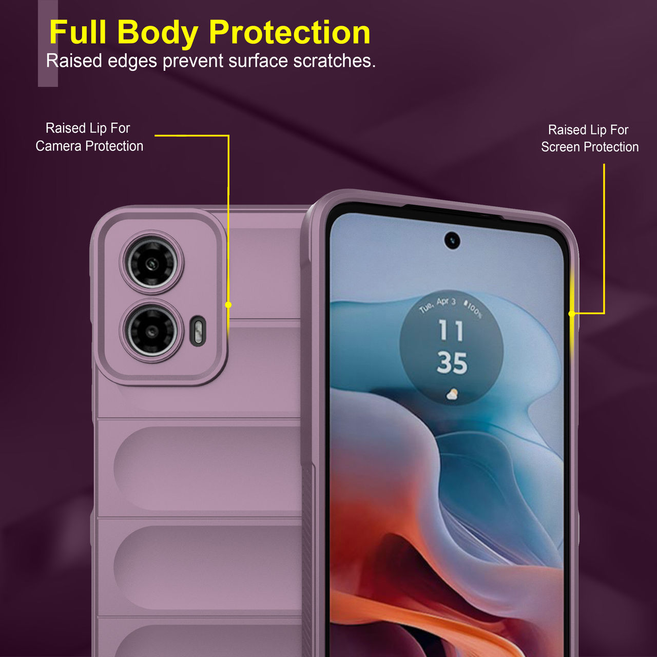 Zapcase Back Cover for Motorola G45 5G | Magic-Lavender