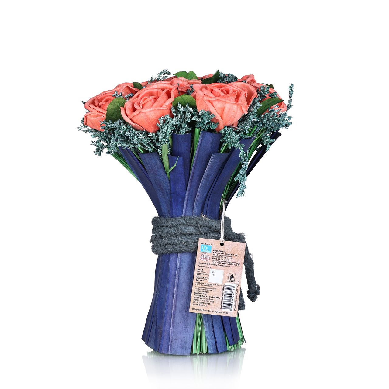 Iris Self Standing Flower Bouquet | Peach