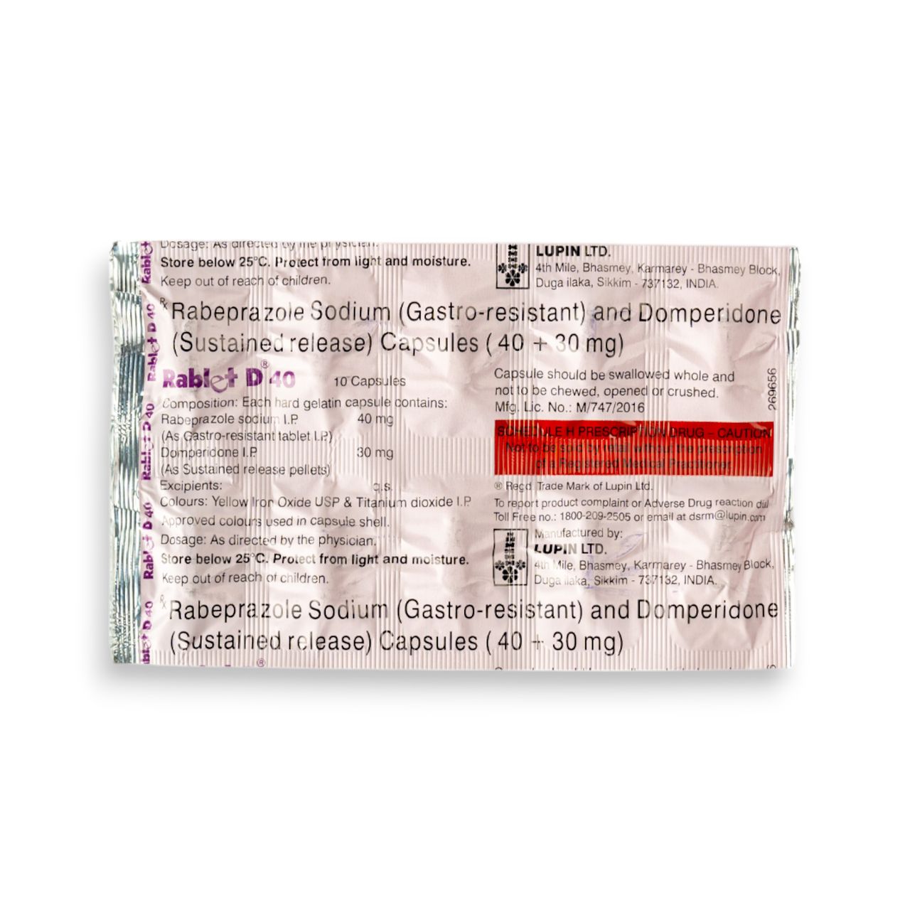 Rablet D 40 Capsules SR