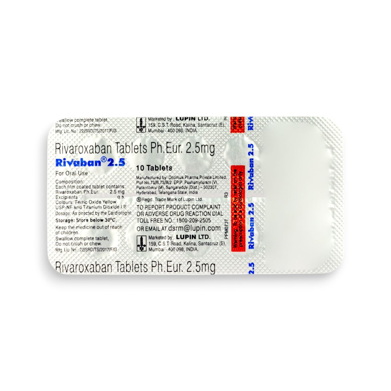 Rivaban 2.5Mg Tablet