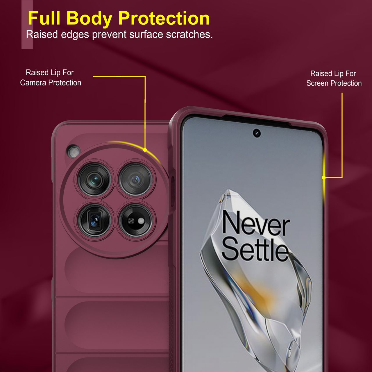 Zapcase Back Cover for OnePlus 12 | Magic-Plum