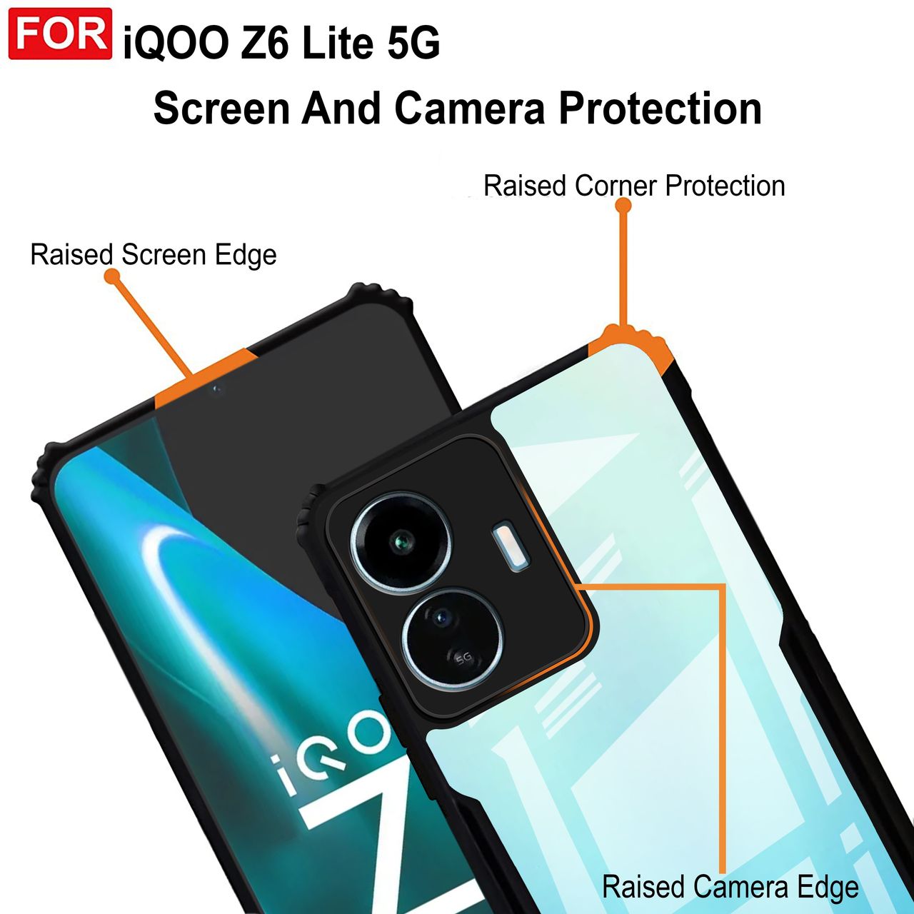 Zapcase Back Cover for iQOO Z6 Lite 5G | Matte-Black