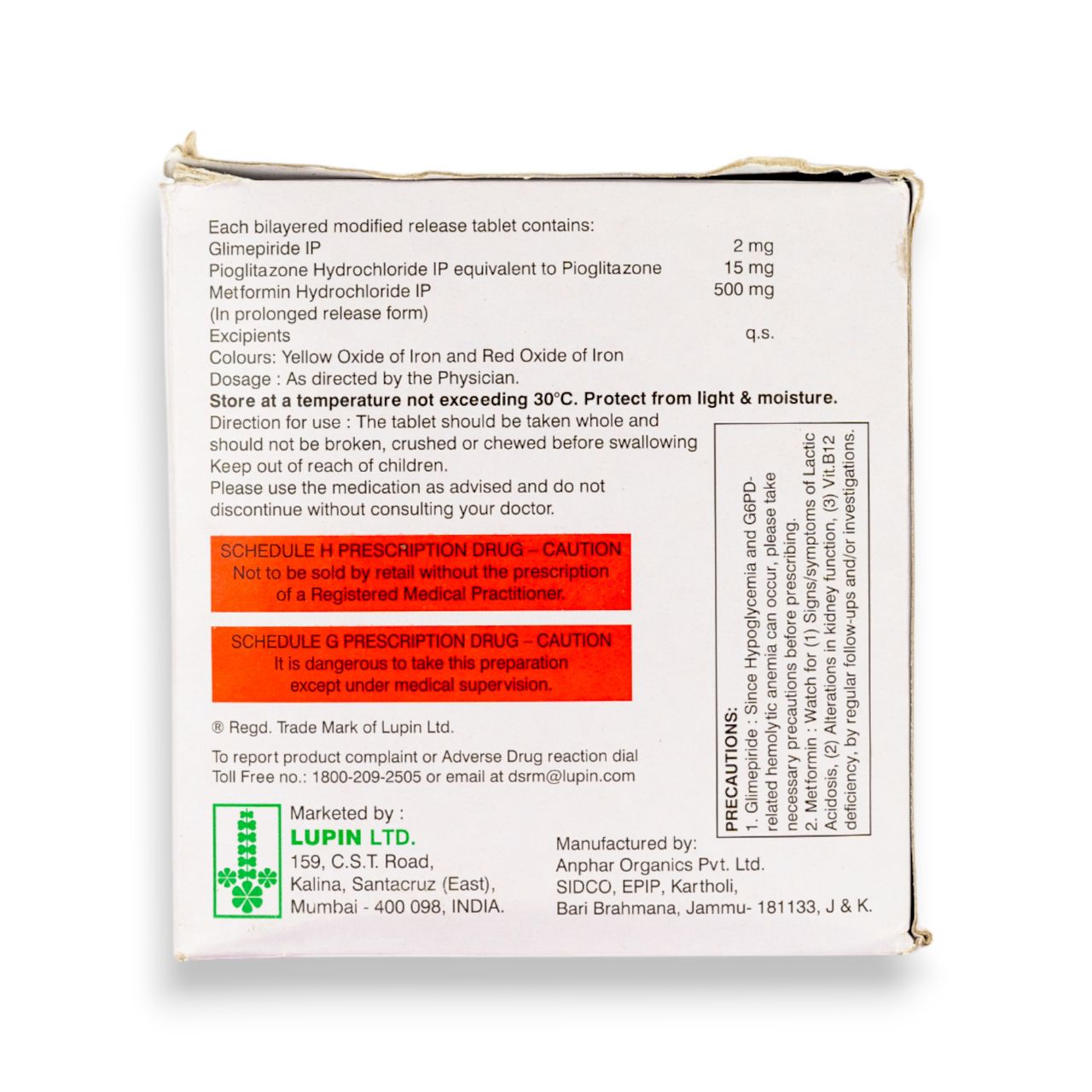 Gluconorm PG 2 Tablets PR