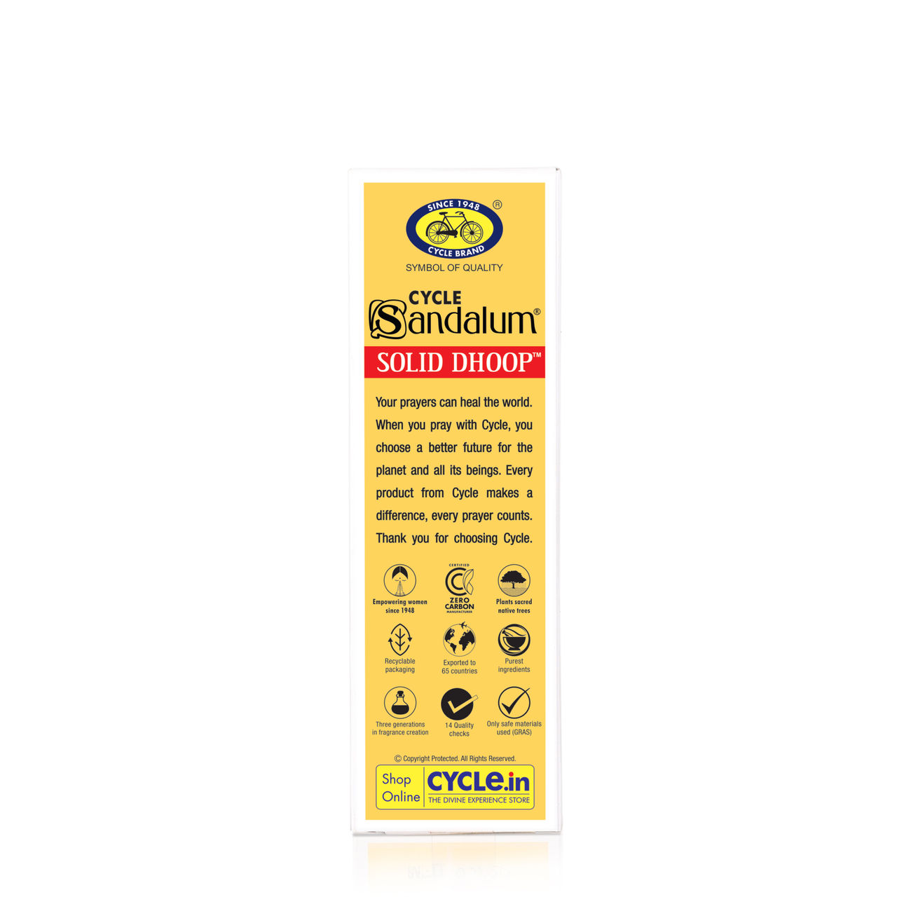 Cycle Sandulum Bambooless Solid Dhoop Incense Sticks