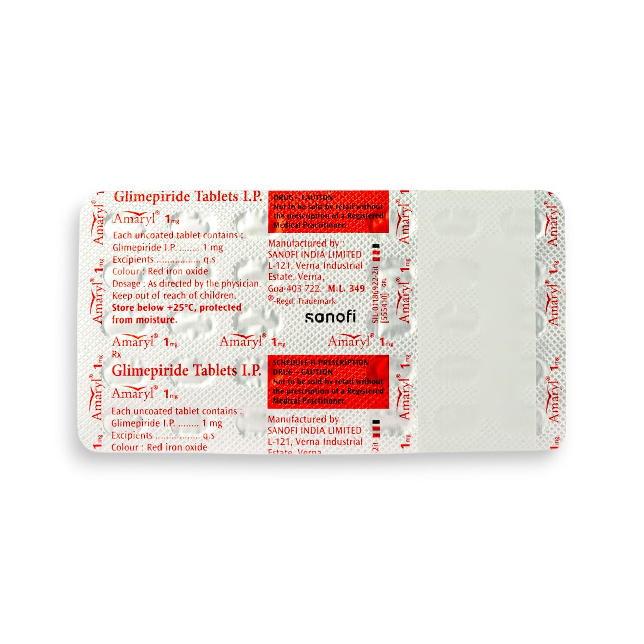 Amaryl 1mg Tablets