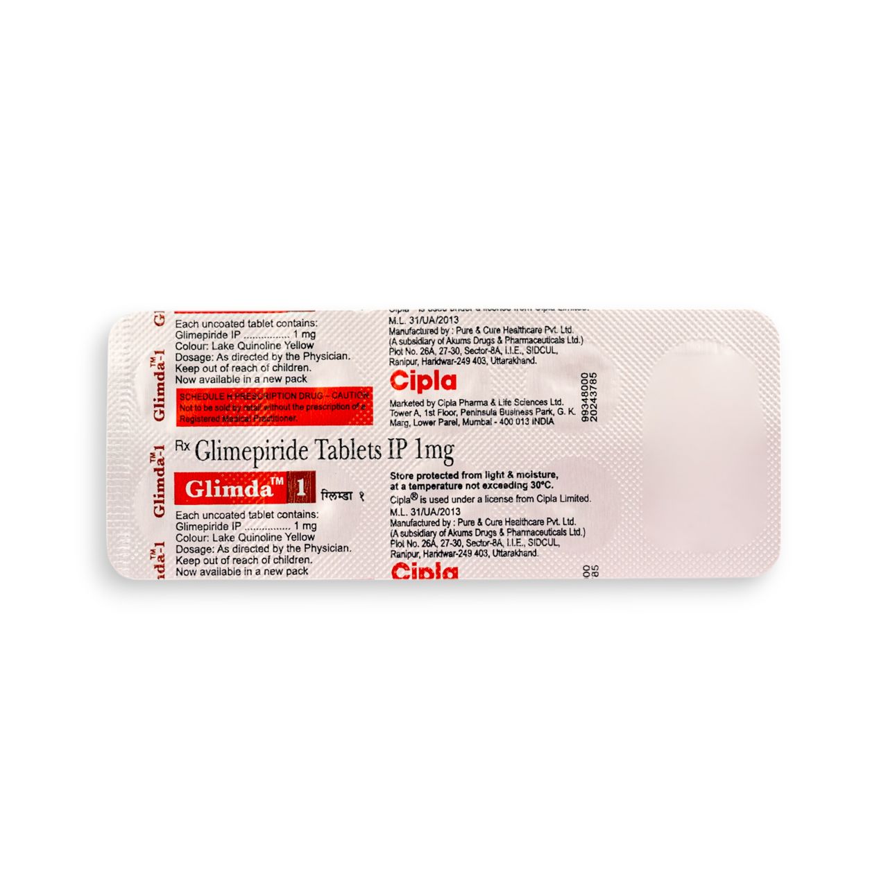 Glimda 1 Tablets