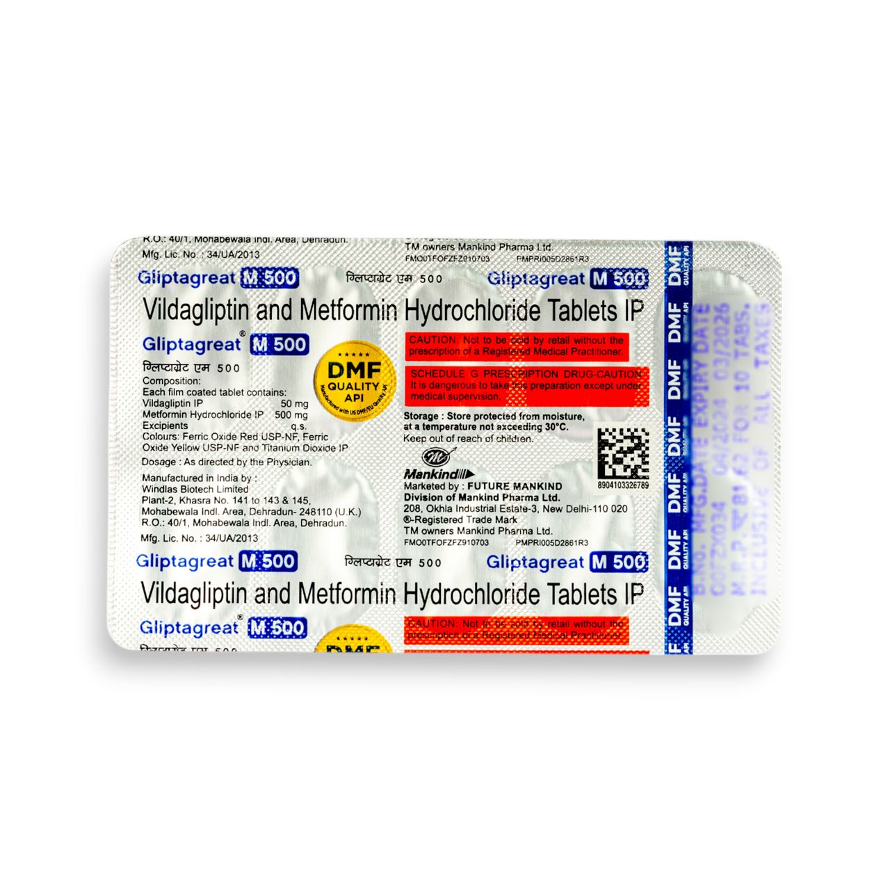 Gliptagreat-M 500 Tablets