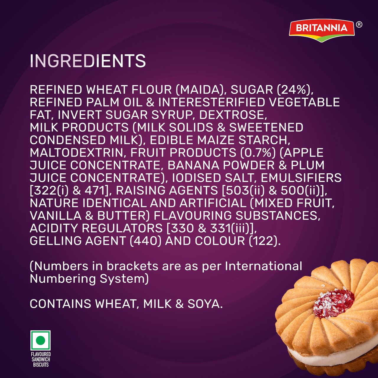 Britannia Treat Jimjam Naughty Jam Cream Biscuits | Trans Fat-free