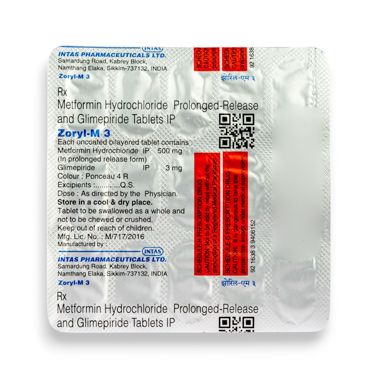Zoryl-M 3 Tablets