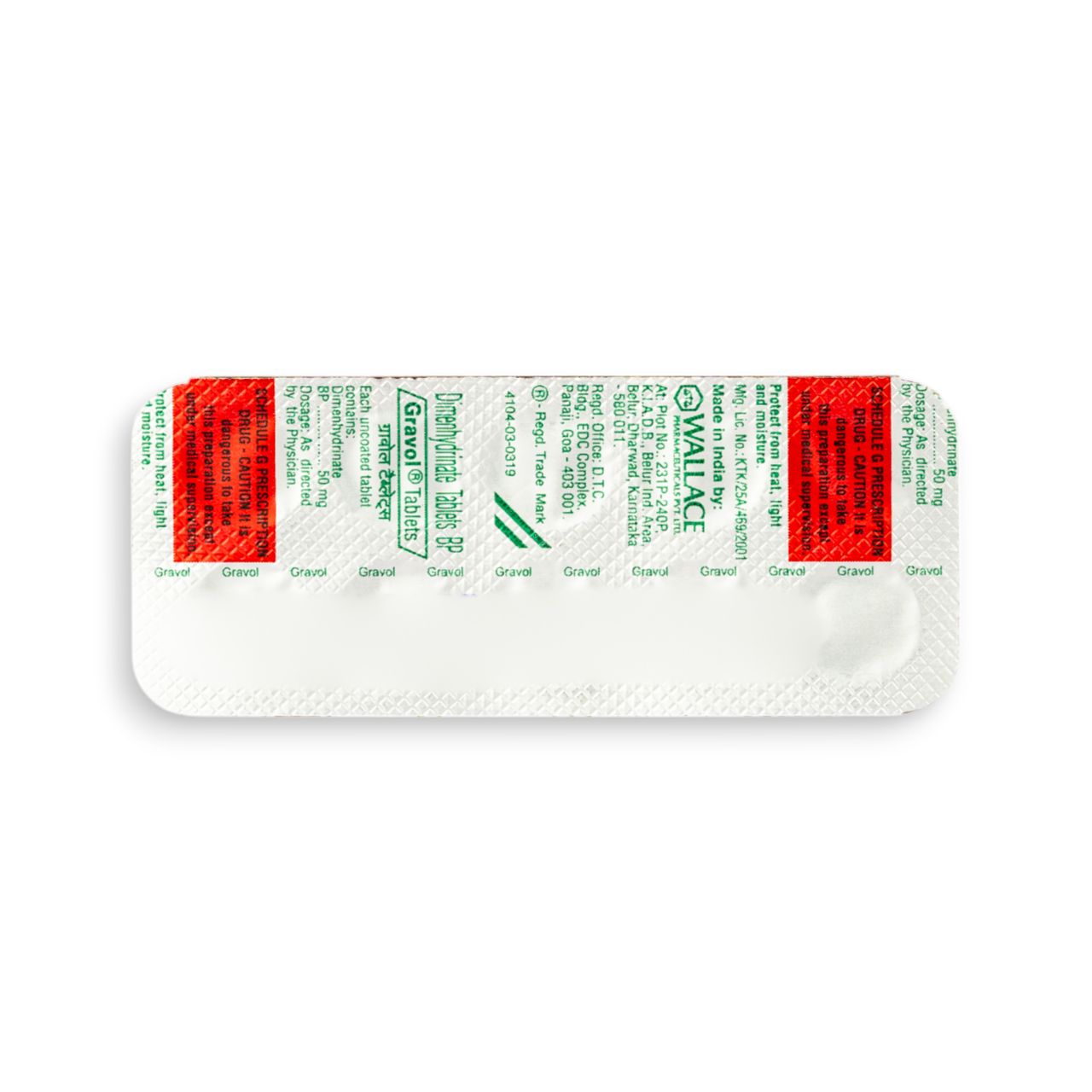 Gravol Tablets 