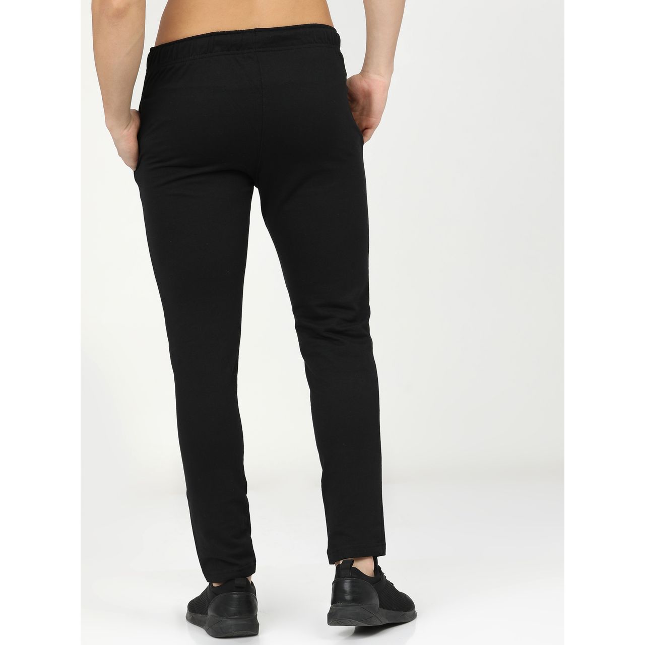 Highlander Men Solid Slim-Fit Track Pant | Black - 34