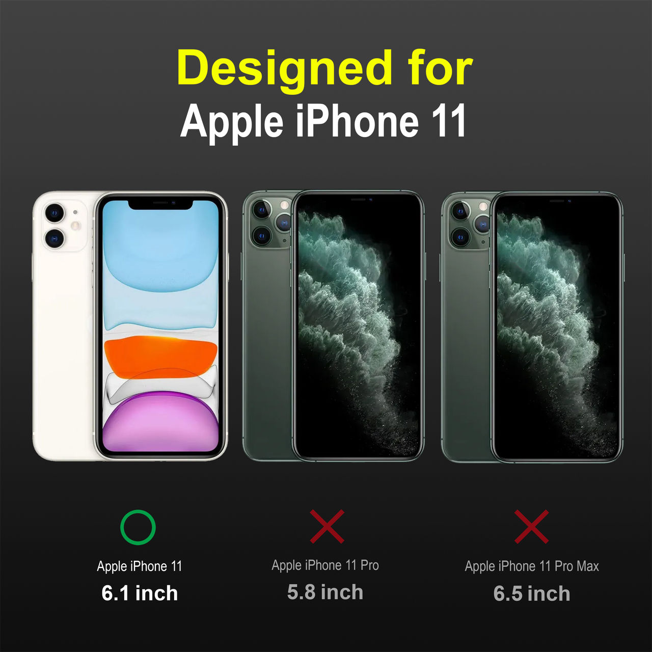 Zapcase Back Cover For Apple Iphone 11 (Magic-Black)