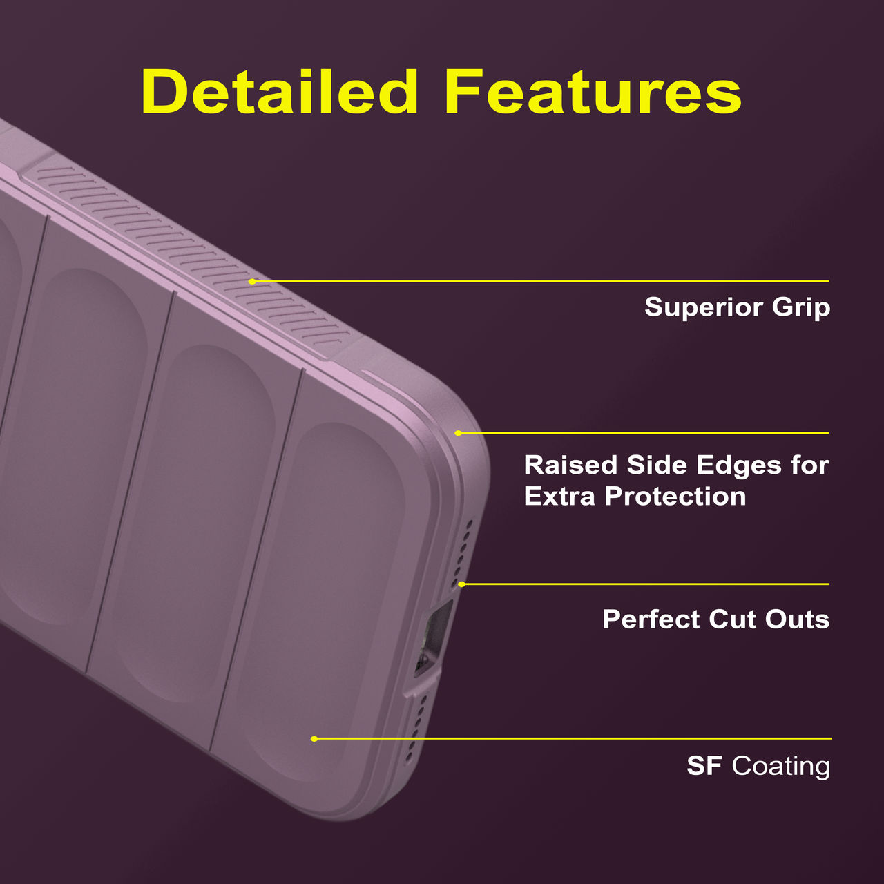 Zapcase Back Cover for Motorola G45 5G | Magic-Lavender