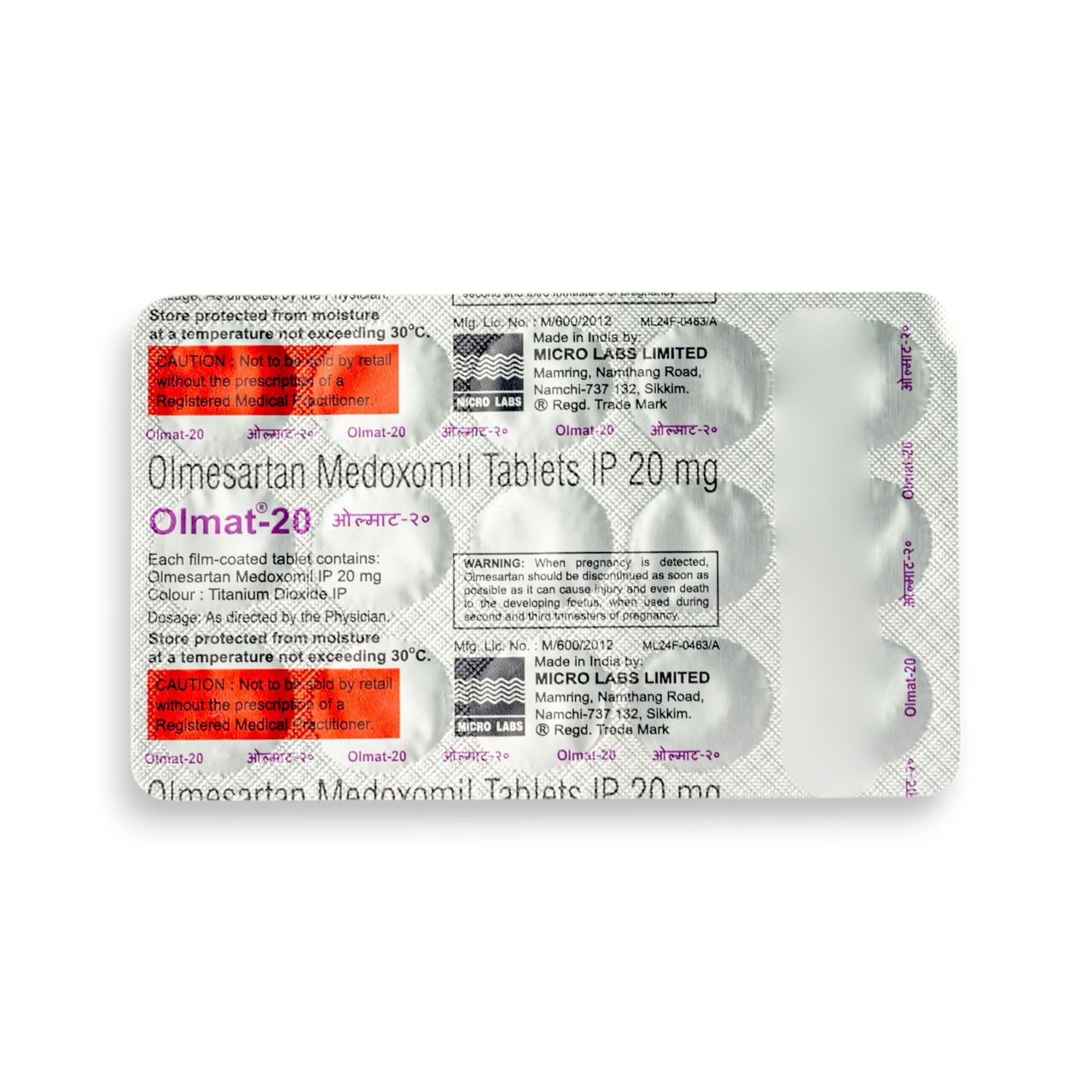 Olmat-20 Tablets