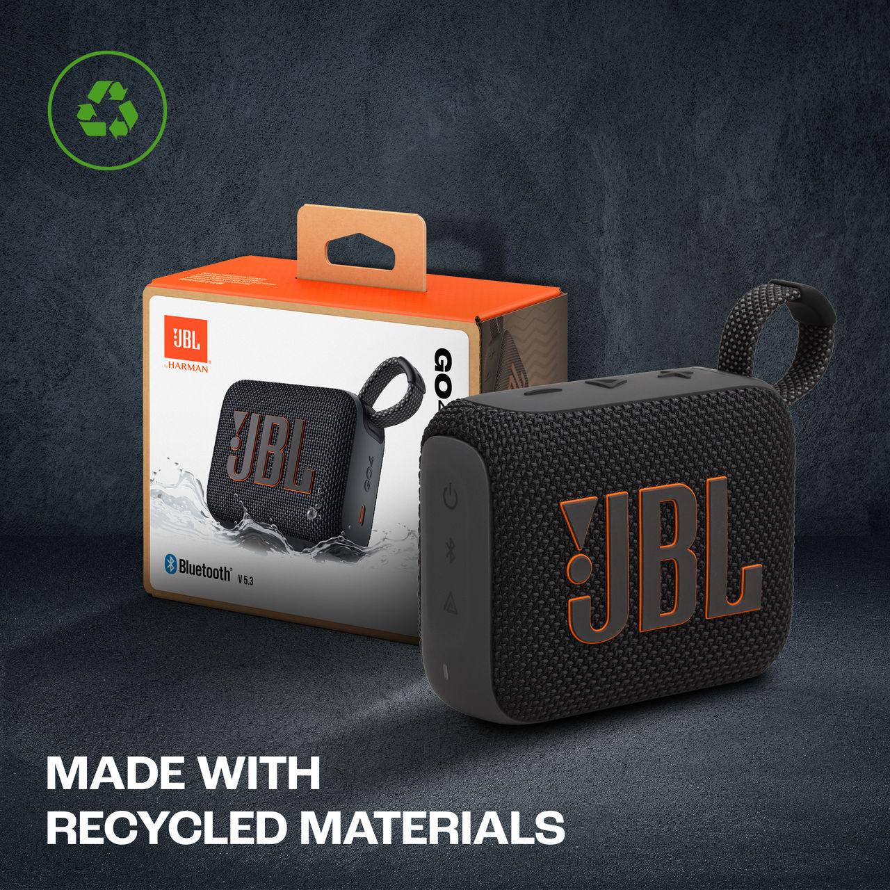 JBL Go 4, Wireless Ultra Portable Bluetooth Speaker (Without Mic, Black)
