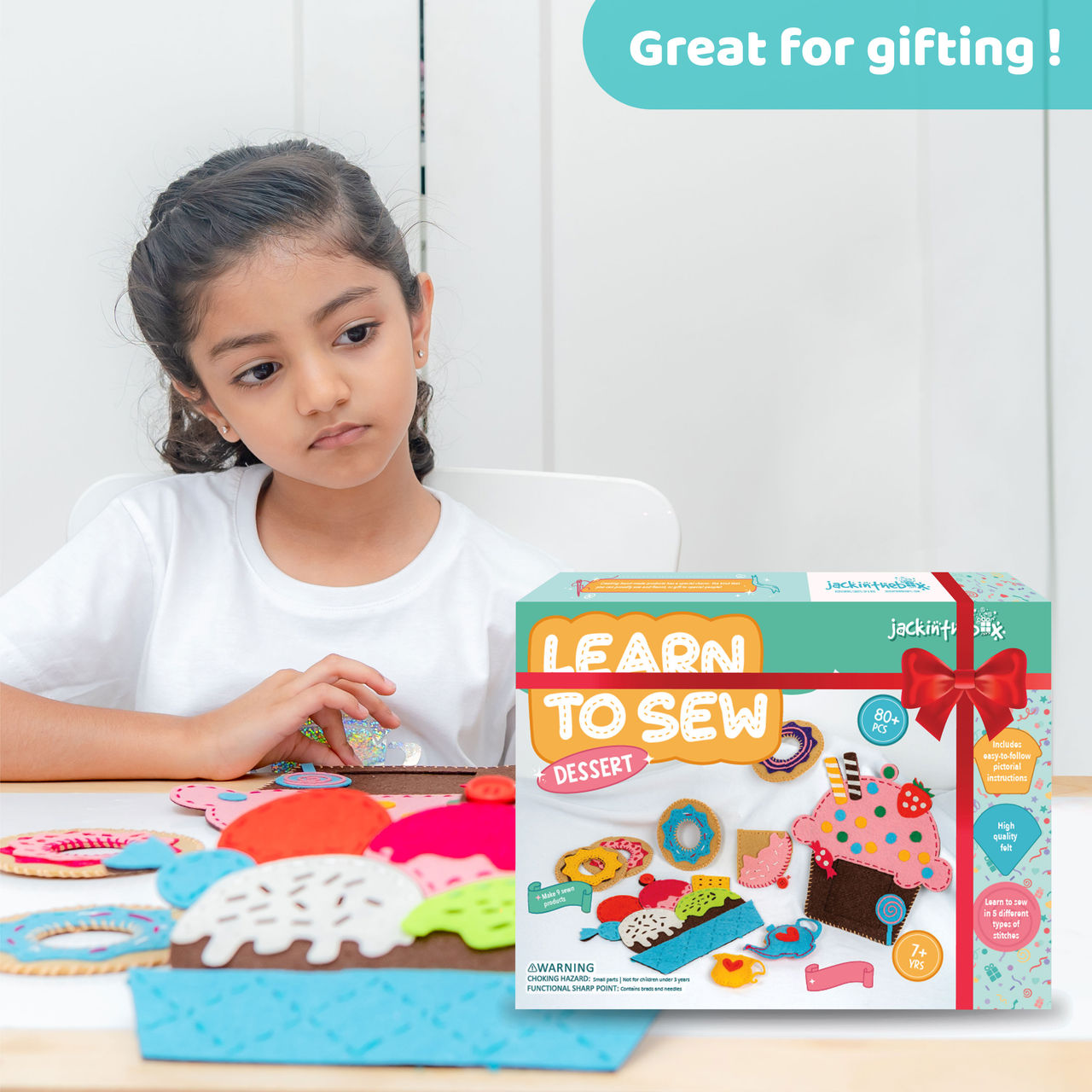 Jackinthebox Learn To Sew - Dessert - Sewing Kit