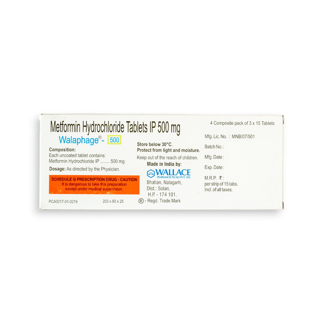 Walaphage-500 Tablets