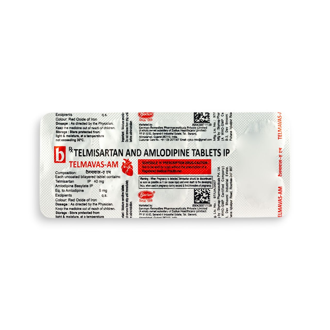 Telmavas-AM Tablets