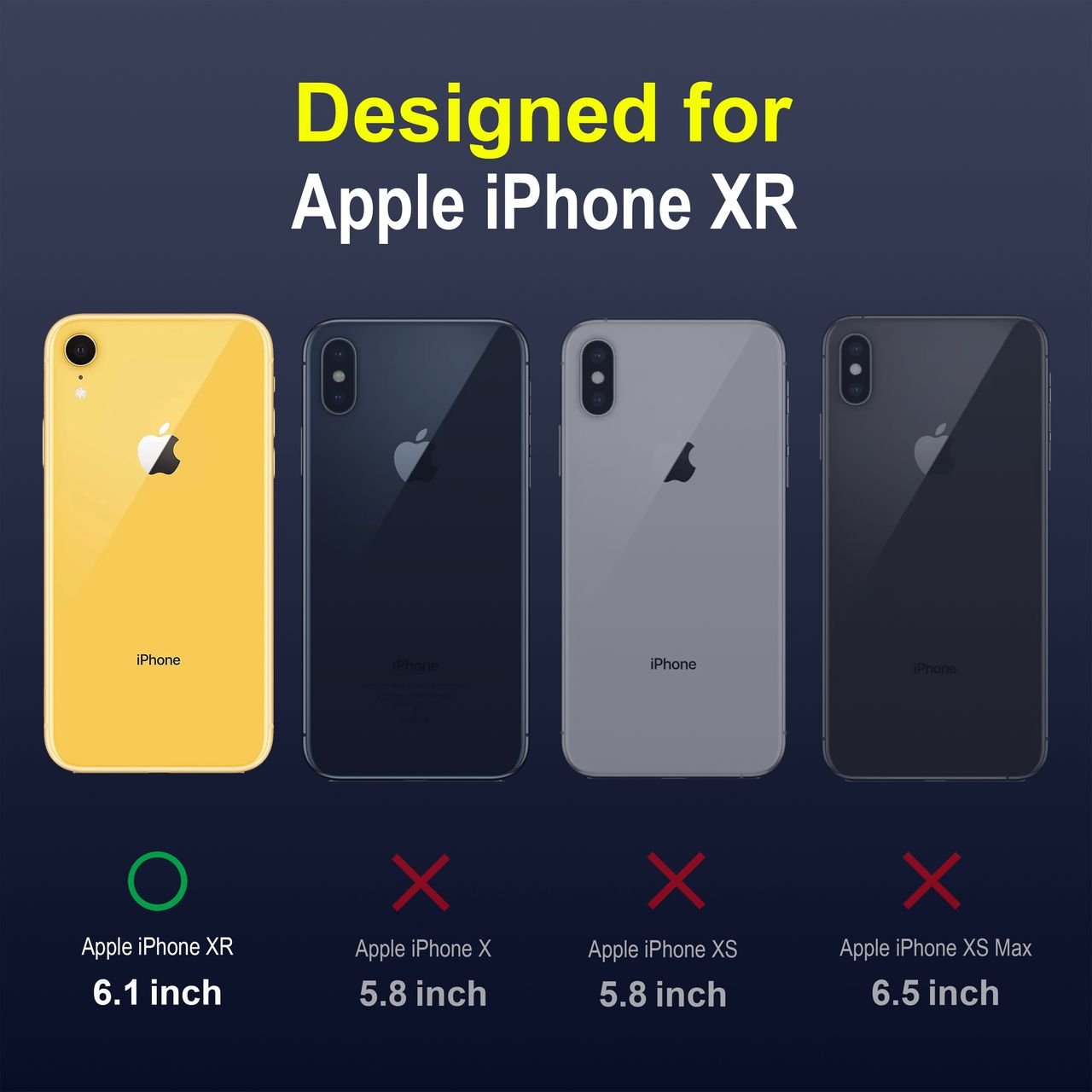 Zapcase Back Cover for Apple iPhone XR | Magic-Sapphire