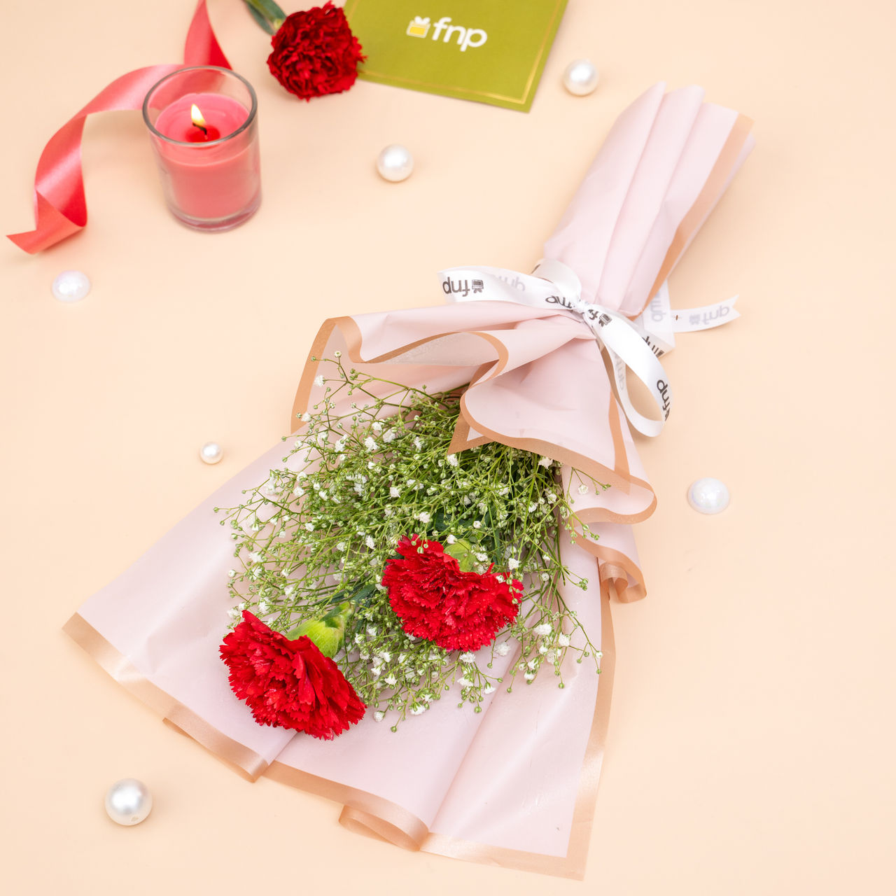 FNP Elegant Red Carnations Flower Bouquet