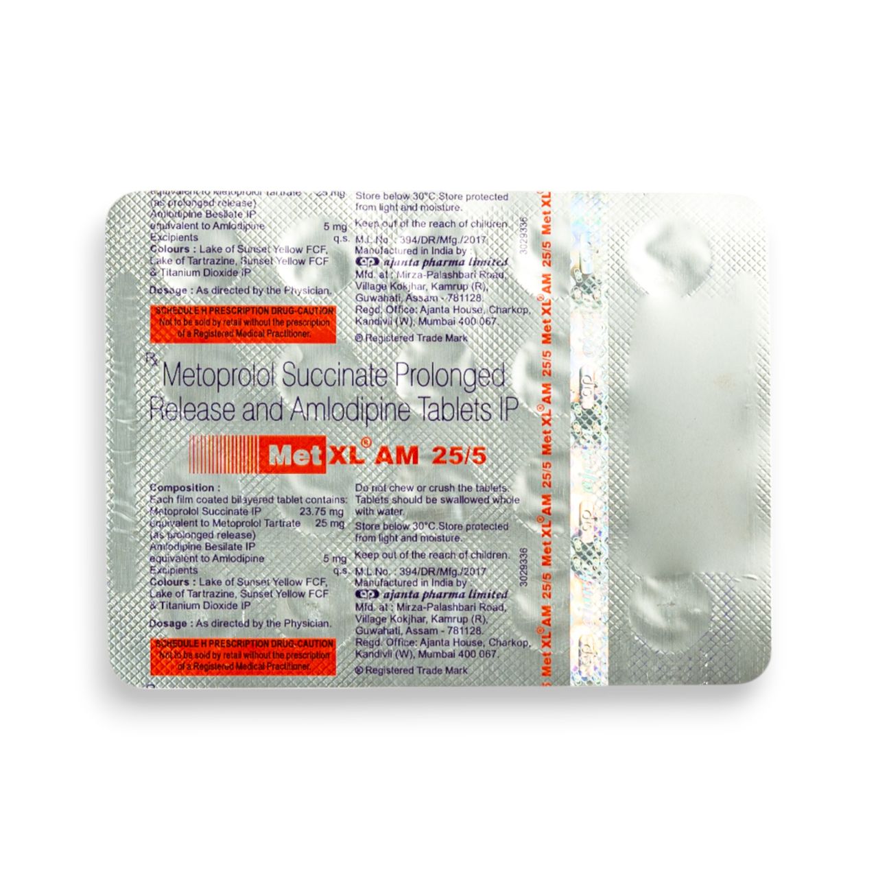 Met XL AM 25/5 Tablets PR